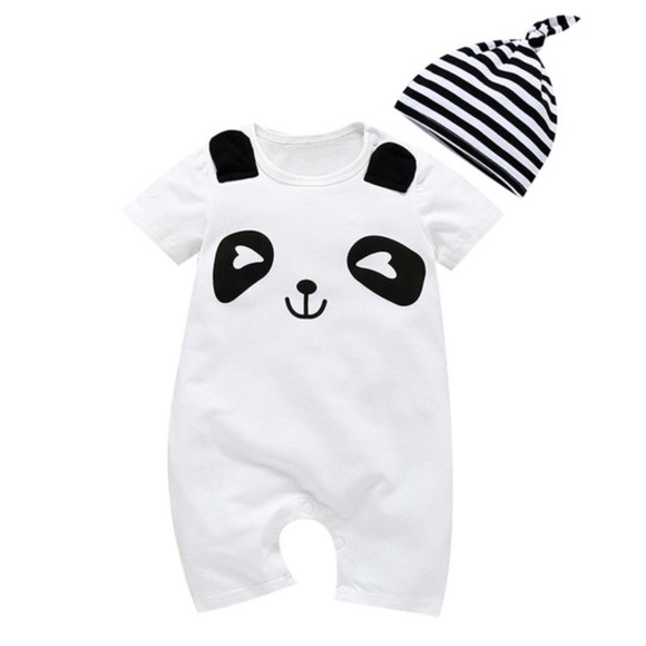 Other - Panda Romper & Beanie